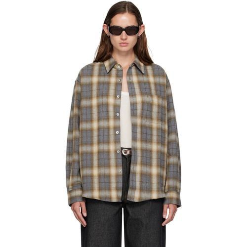 COOR Brown Ombre Flannel One Pocket Checker...