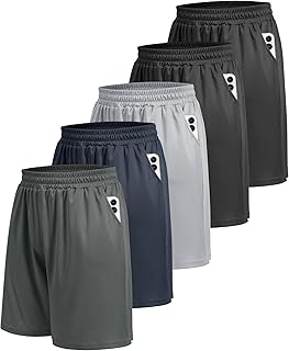 BOOJO 5 Pack Athletic Gym Mens Shorts -...