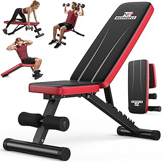 NICEPEOPLE Adjustable Weight Bench for ...